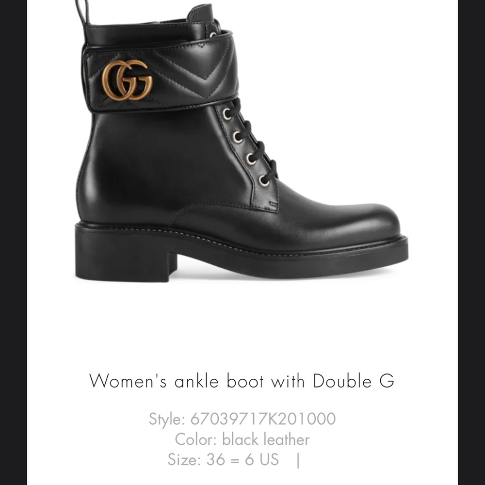 Black Ankle Boots with Chunky Sole and Lace-Up Design